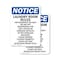 Signmission Laundry Room Rules For Residents, 10 in W x Rectangle, Plastic OS-2PACK-NS-P-1014-V-13982 - alternate 1